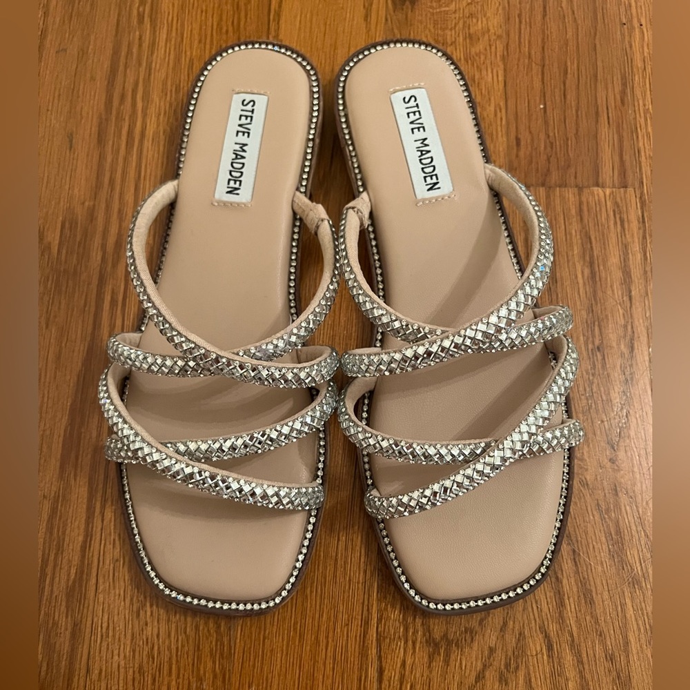 Steve Madden Rhinestone Strappy Sandals
